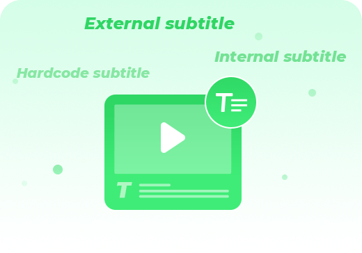provide external, internal, and hardcode subtitles