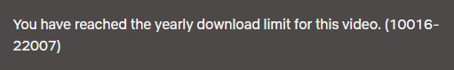 download limit warning