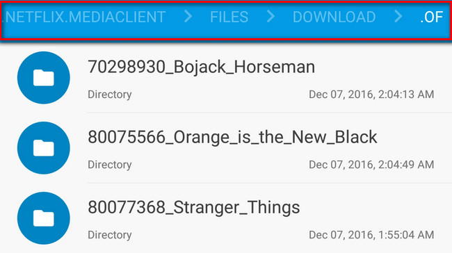 netflix folder on phone