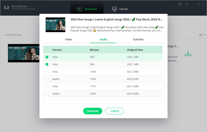 Customize the output settings